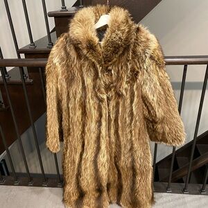 Racoon Fur long coat